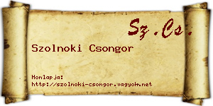 Szolnoki Csongor névjegykártya